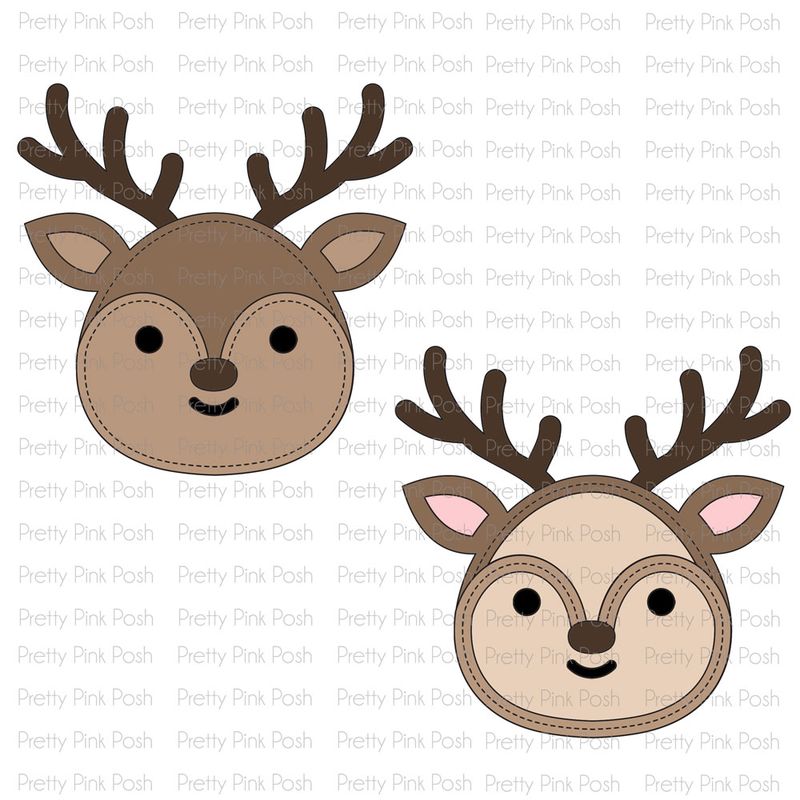 Pretty Pink Posh - Reindeer Face Shaker Die Set