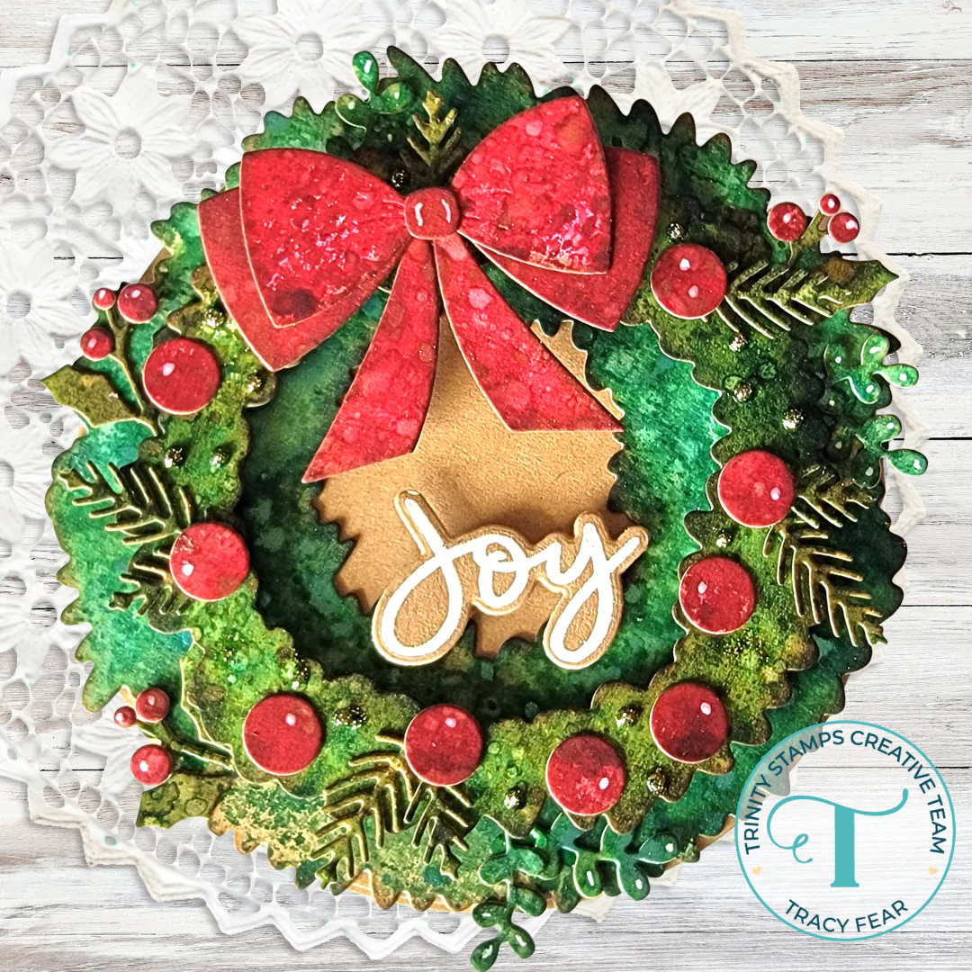 Trinity - Holiday Wreath Circle Card Add-On Die Set