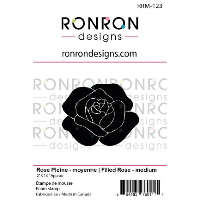 RonRon Designs - Foam Stamp - Filled Rose: Medium