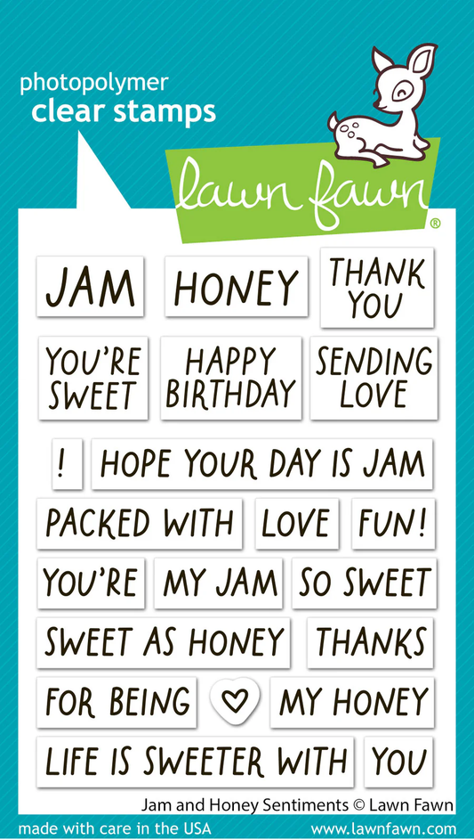 Lawn Fawn - Jam and Honey Sentiments Stamp Set