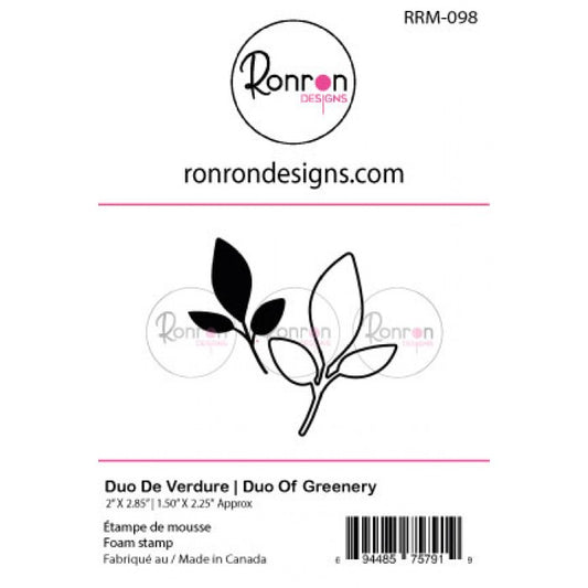 RonRon Designs - Foam Stamp - Duo Of Greenery
