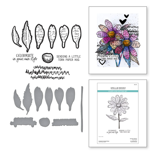 Spellbinders - Sculpted Scripted Floral Stamp & Die Bundle