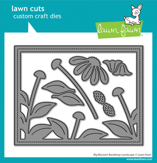 Lawn Fawn - Big Blossom Backdrop: Landscape Die Set