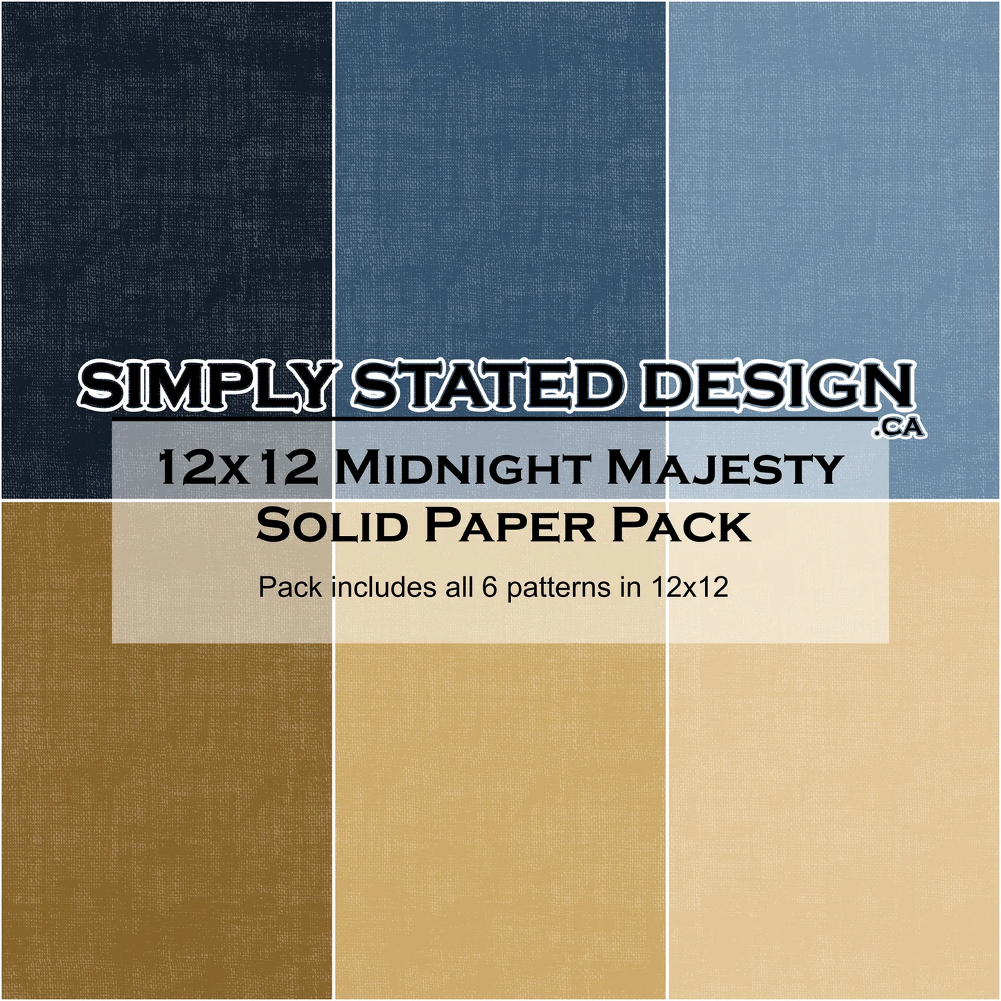 Simply Stated - Midnight Majesty - Solid Paper Pack
