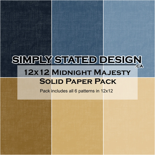 Simply Stated - Midnight Majesty - Solid Paper Pack