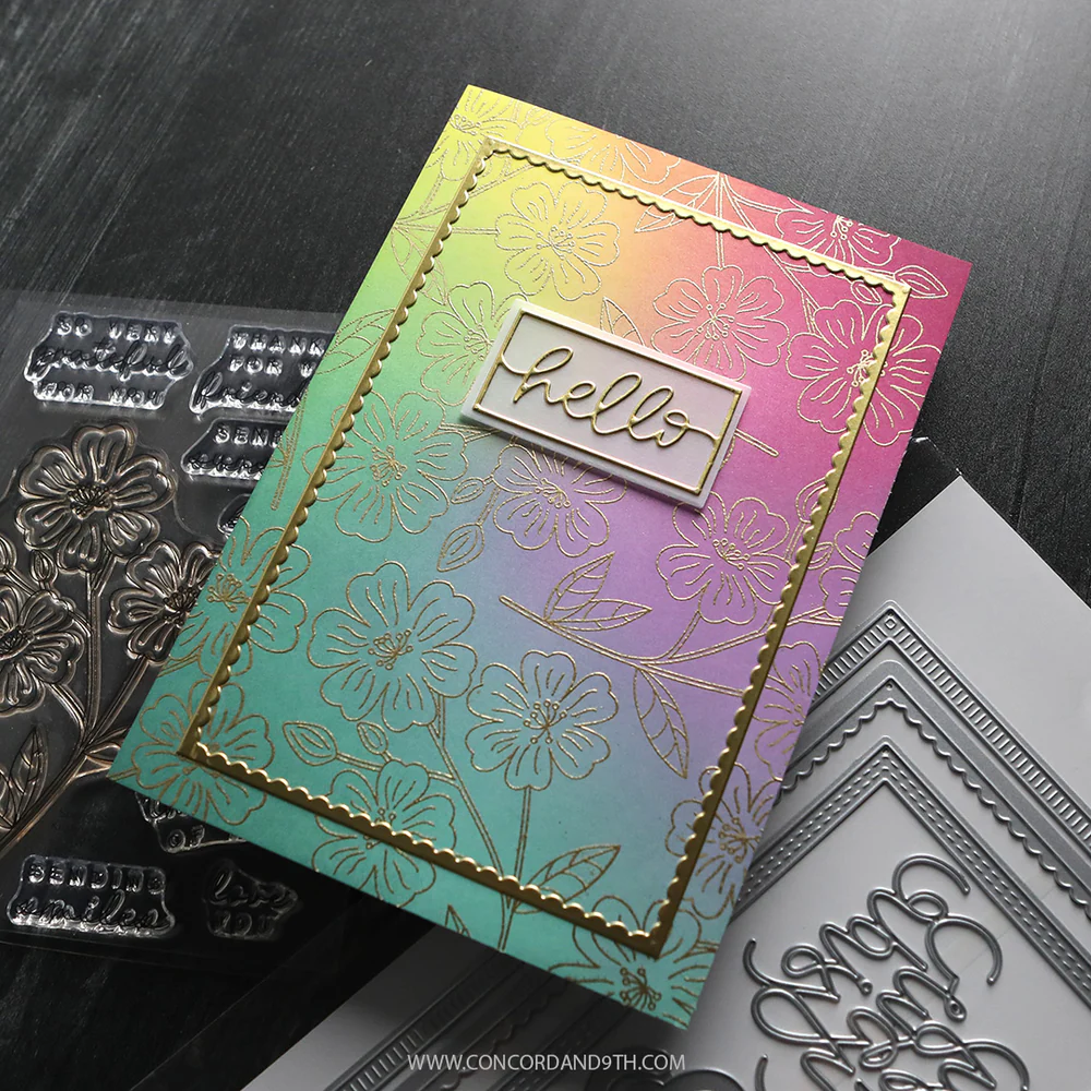 Concord & 9th - Framed Script Hellos Die Set by Kristina Werner