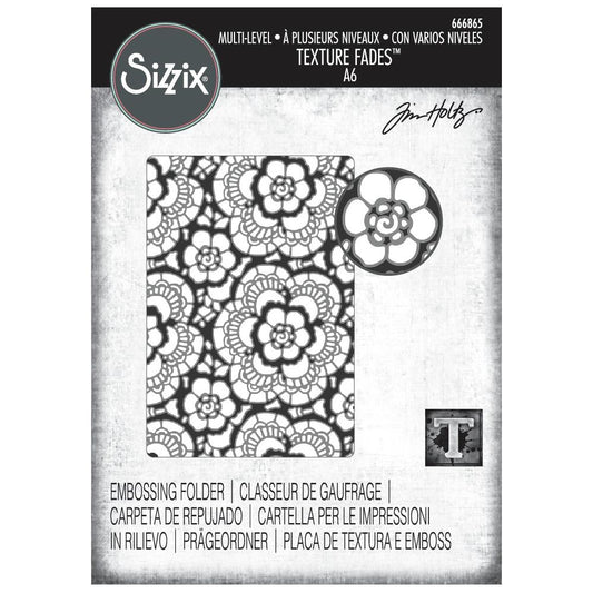 Sizzix - Texture Fades Embossing Folder - Vault Lace