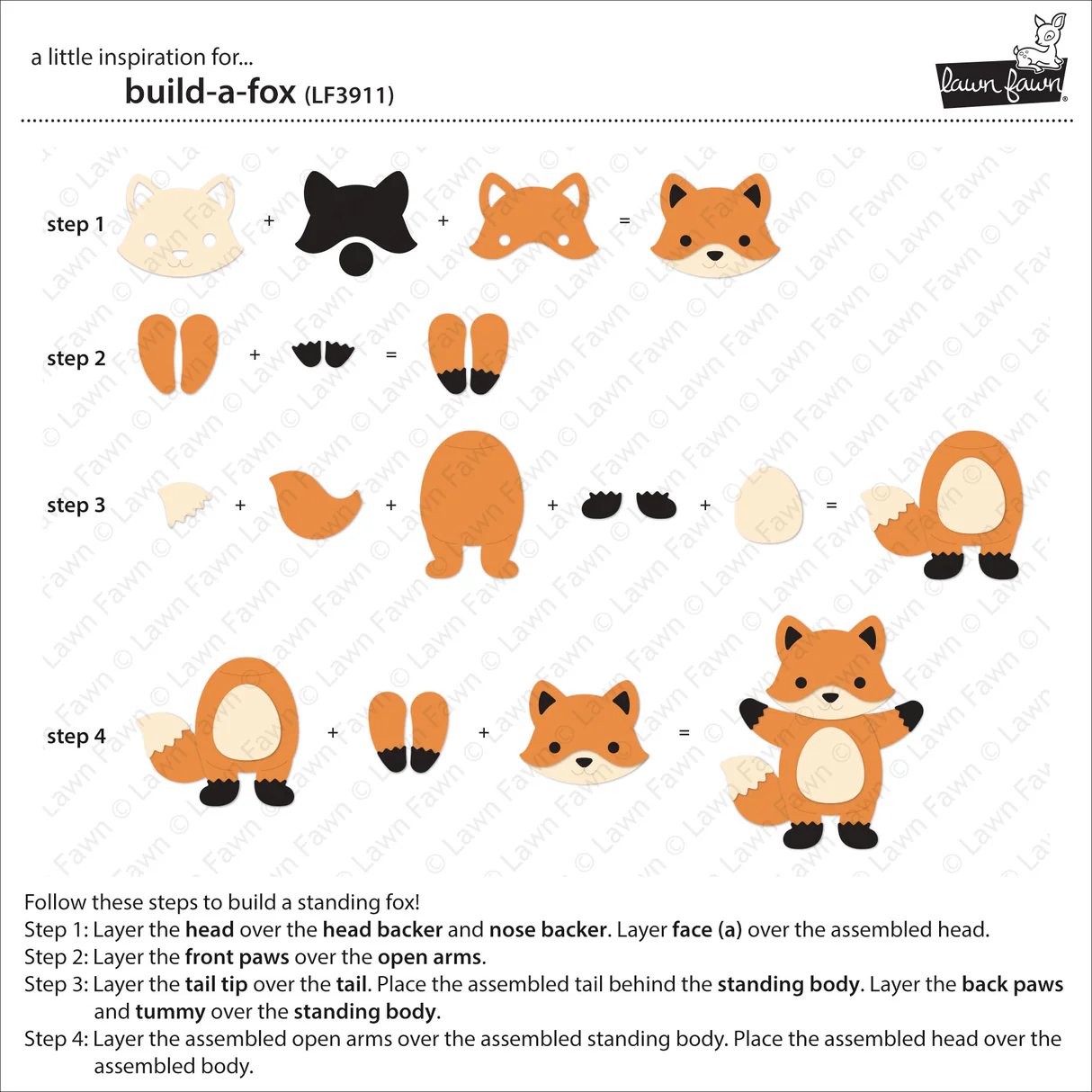 Lawn Fawn - Build-A-Fox Die Set