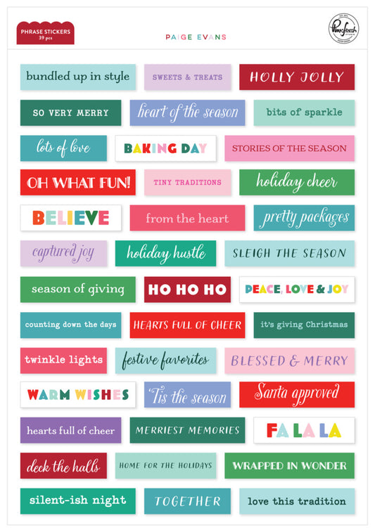 Pinkfresh - Very Merry Christmas - Phrase Stickers