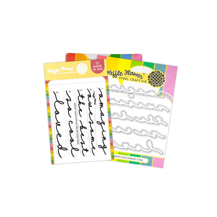 Waffle Flower - Overlapping You're Additions Stamp & Die Bundle