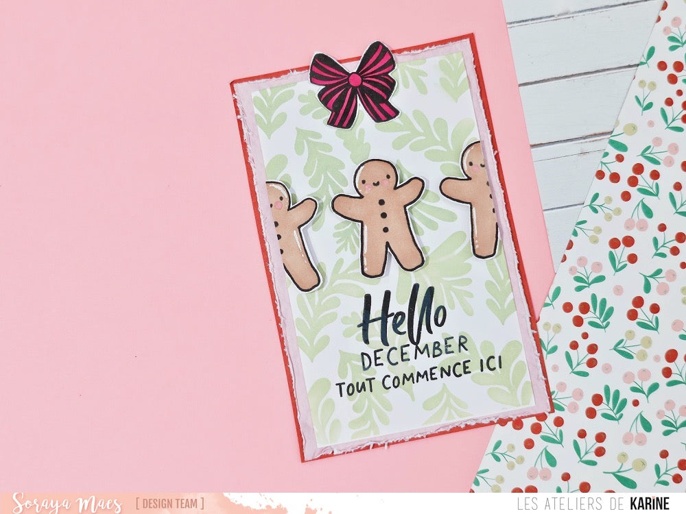 Les Ateliers de Karine - Carnet Enchante - Feuillage Stylise Stencil