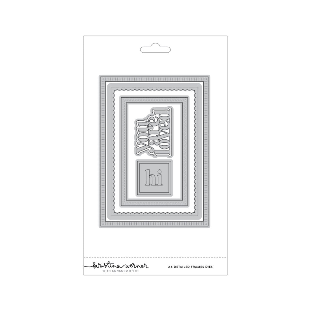 Concord & 9th - A6 Detailed Frames Die Set by Kristina Werner