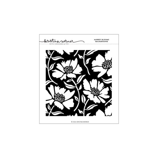 Concord & 9th - Aubrey Blooms Background Stamp by Kristina Werner