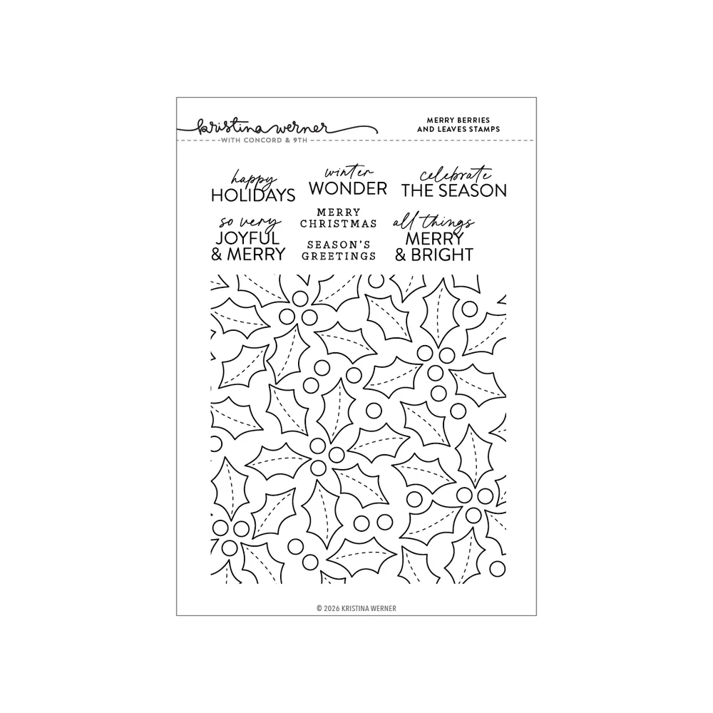 Concord & 9th - Merry Berries and Leaves Stamp Set by Kristina Werner