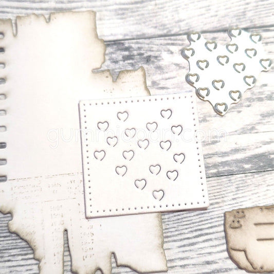 Gummiapan - Texture with Hearts Die