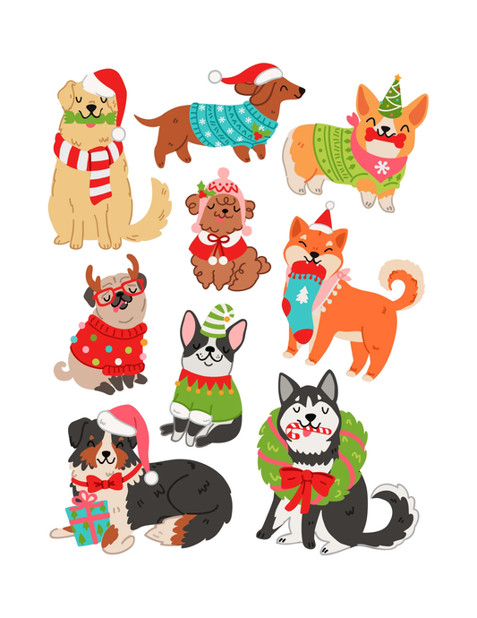 Simply Stated - Ephemera Pack - Christmas Dogs
