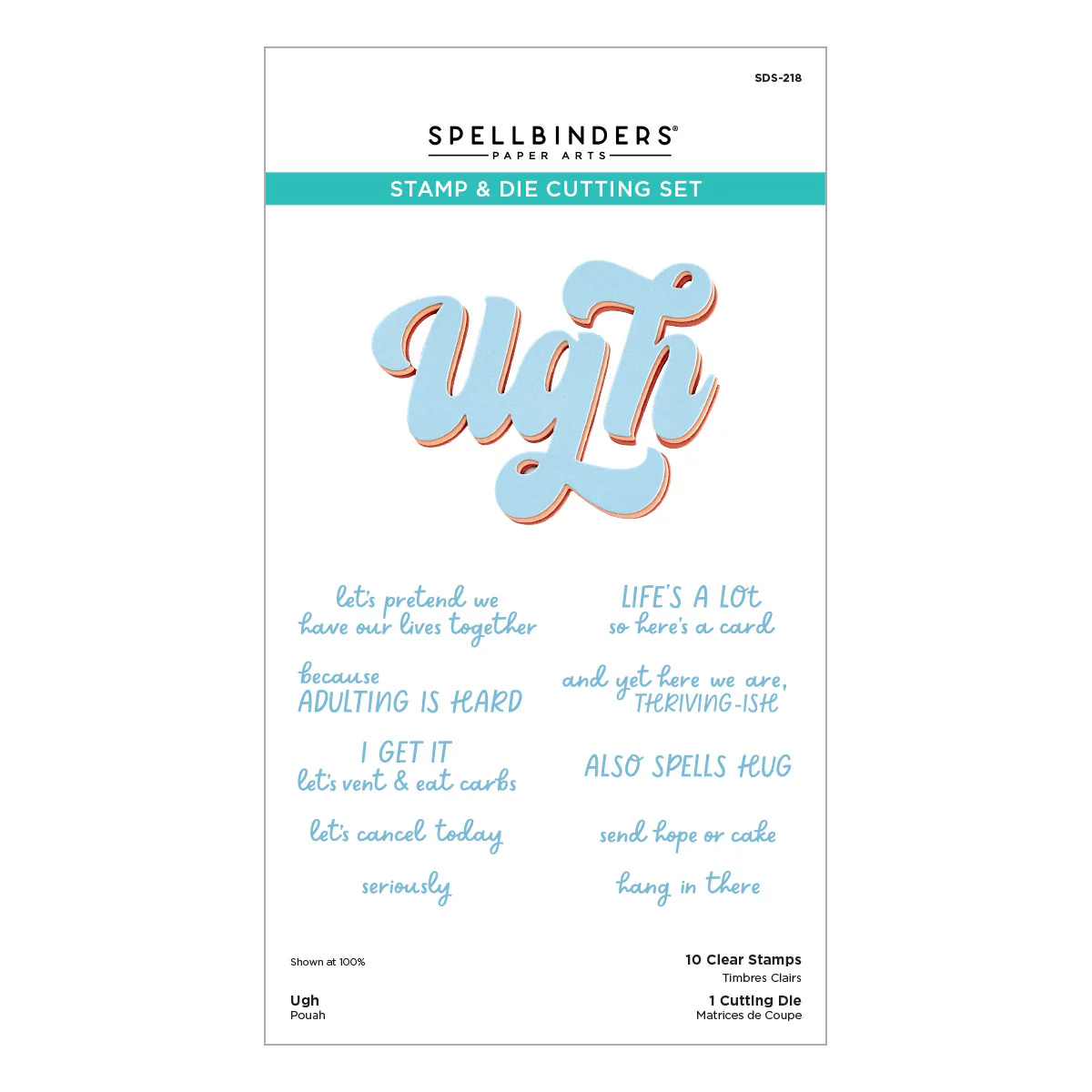 Spellbinders - Ugh Stamp & Die Bundle