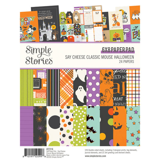 Simple Stories - Say Cheese Classic Mouse Halloween - 6x8 Paper Pad
