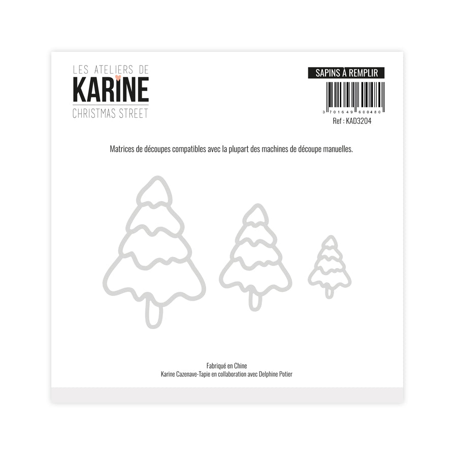 Les Ateliers de Karine - Christmas Street - Sapins a Rempir Die Set
