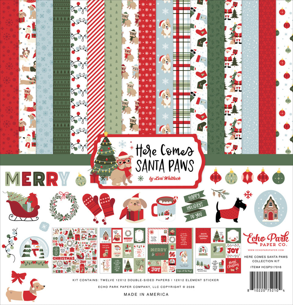 Echo Park - Here Comes Santa Paws - 12x12 Collection Kit