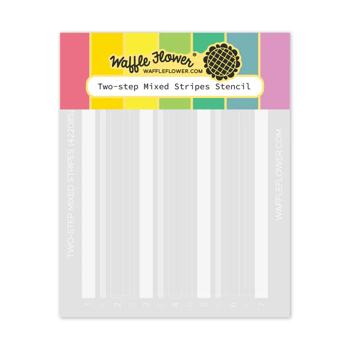 Waffle Flower - Two-Step Mixed Stripes Stencil