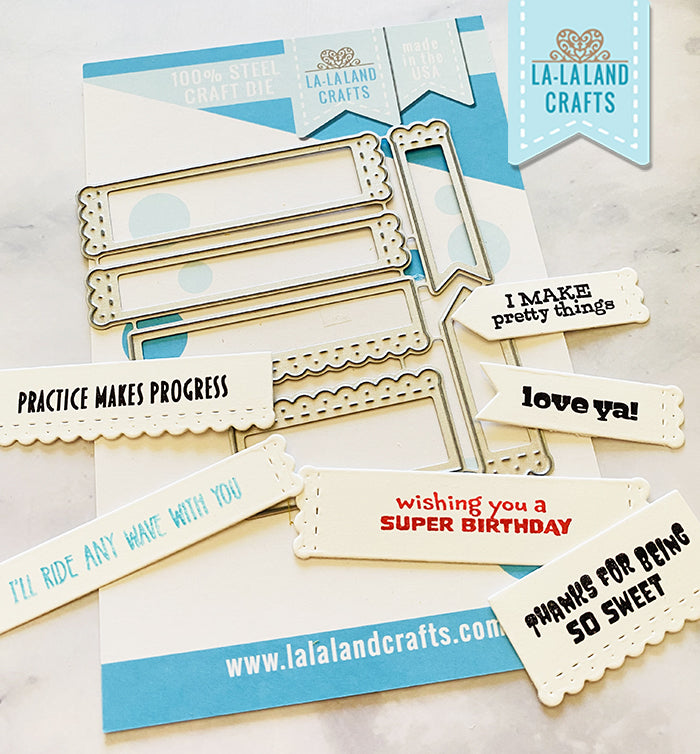 La-La Land Crafts - Scalloped Sentiment Labels