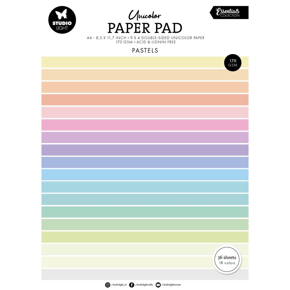 Studio Light - Unicolor Paper Pad - Pastels