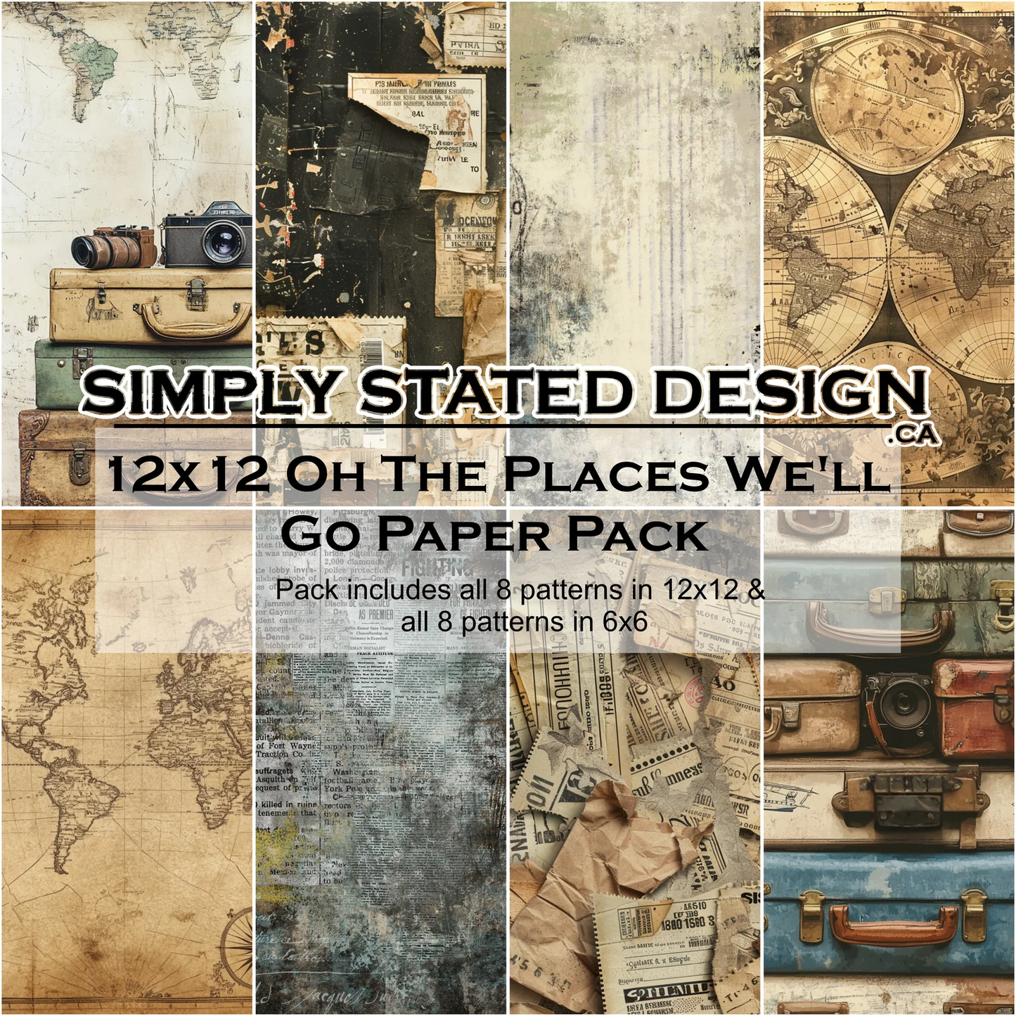 Simply Stated - Oh The Places We'll Go - 12x12 Paper Pack
