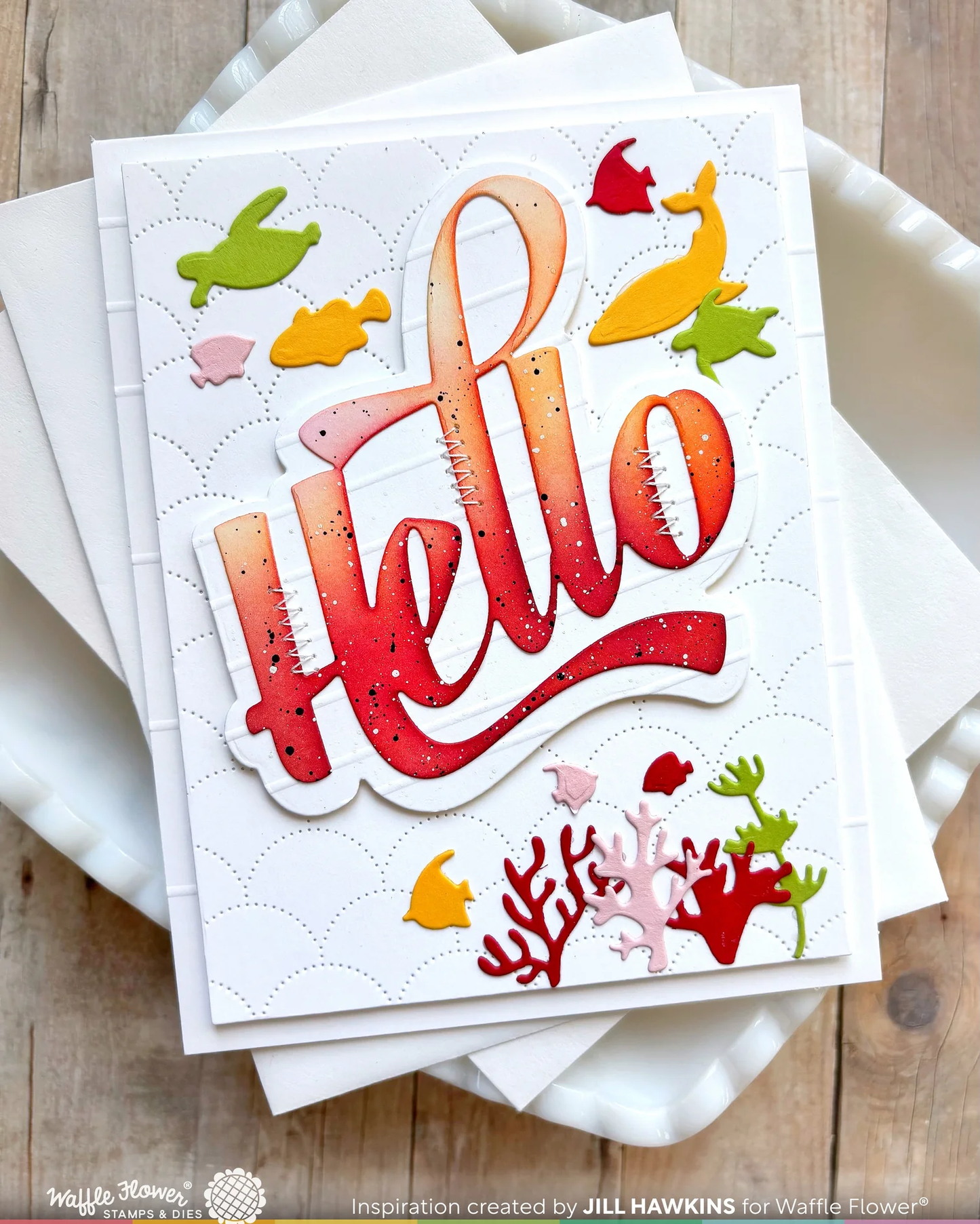 Waffle Flower - Waving Hello Die Set