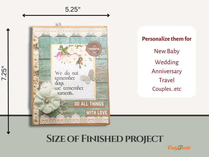 CrafTreat - Blank Precut Album Base - Accordion Hinge: Kraft