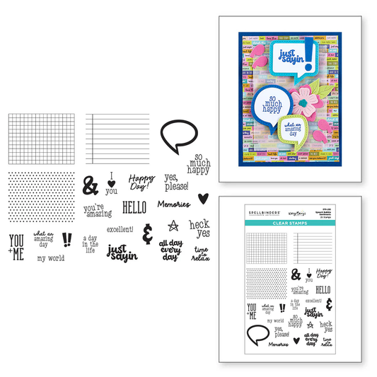 Spellbinders - Speech Bubbles Sentiments Stamp Set