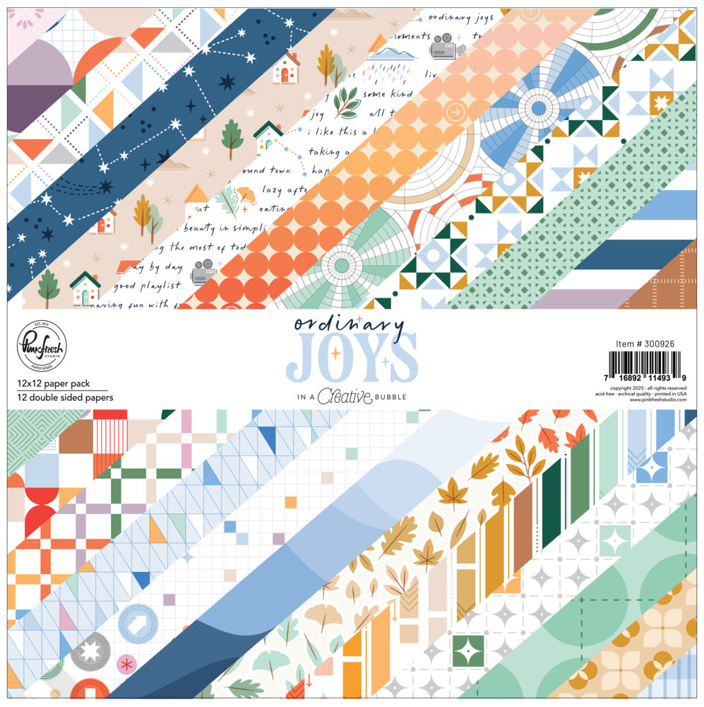 Pinkfresh - Ordinary Joys - 12x12 Paper Pack