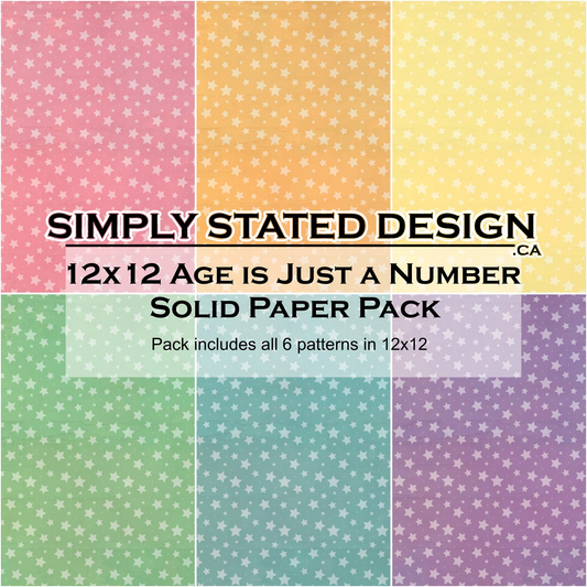 Simply Stated - Age Is Just A Number - Solid Paper Pack