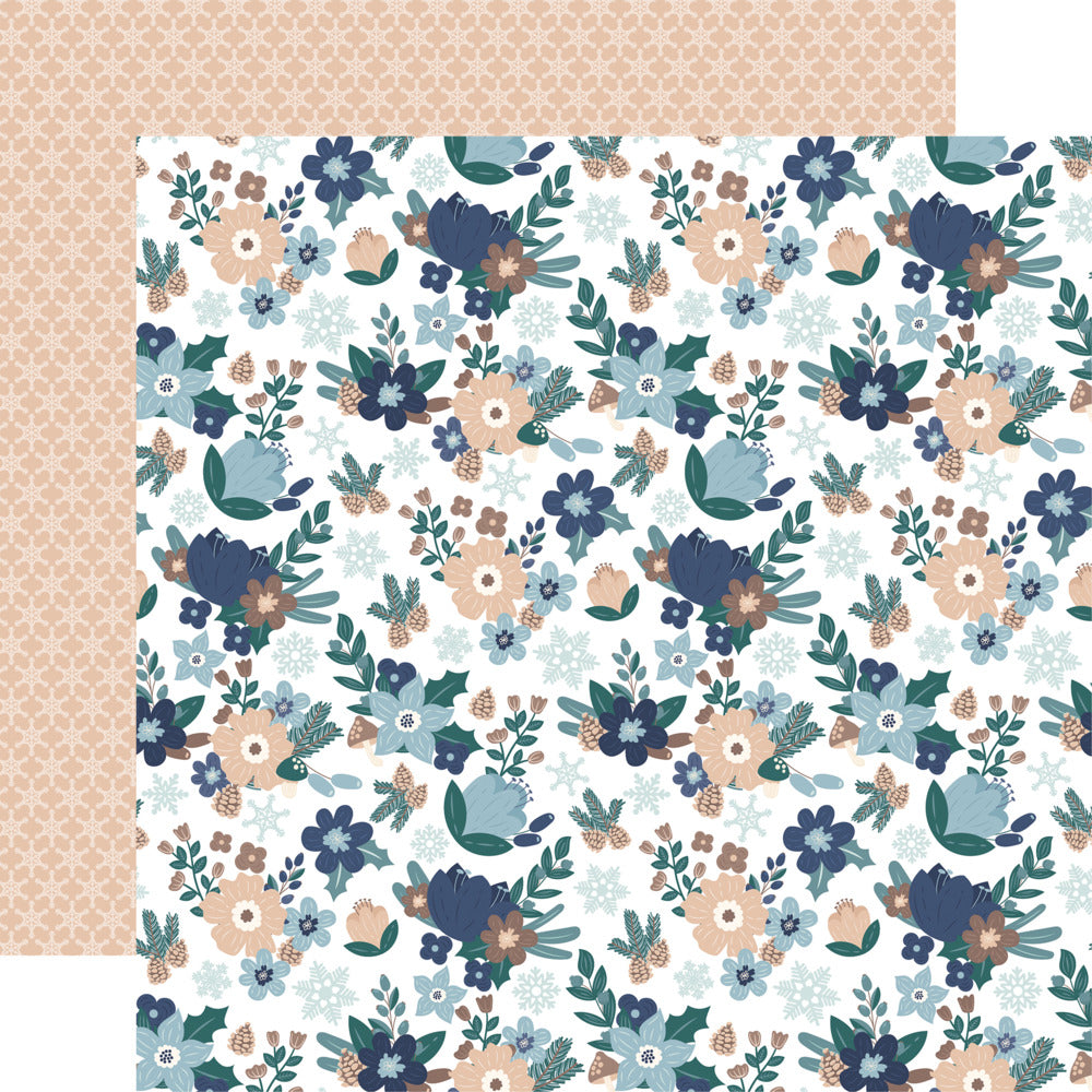 Echo Park - Snow Day - Cardstock: Chilly Floral