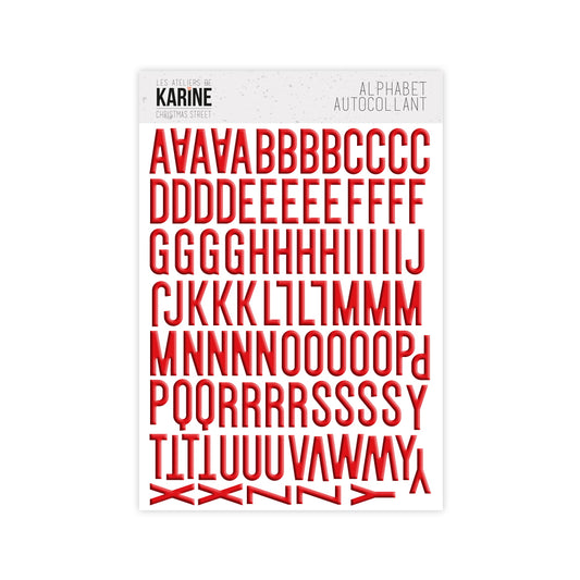Les Ateliers de Karine - Christmas Street - Red Alpha Stickers