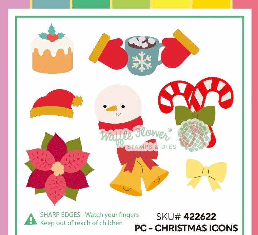 Waffle Flower - Postage Collage - Christmas Icons Die Set