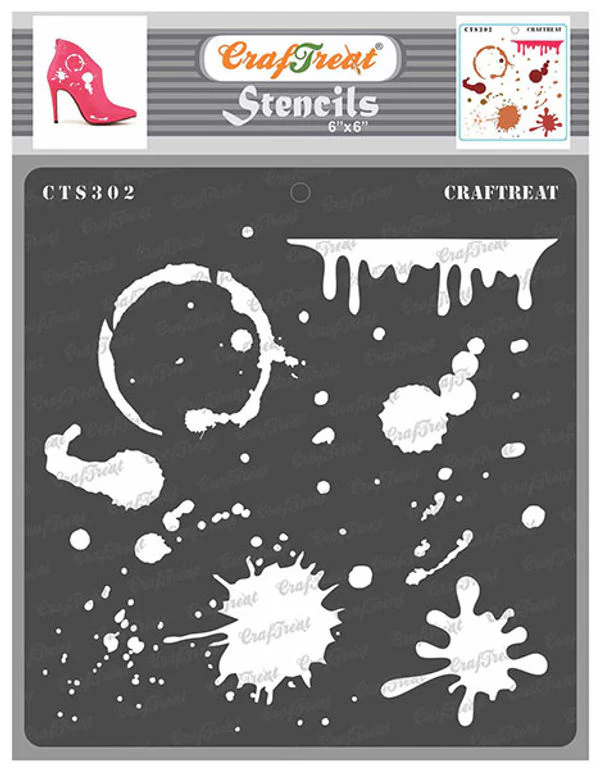 CrafTreat - Stains and Splatters Stencil