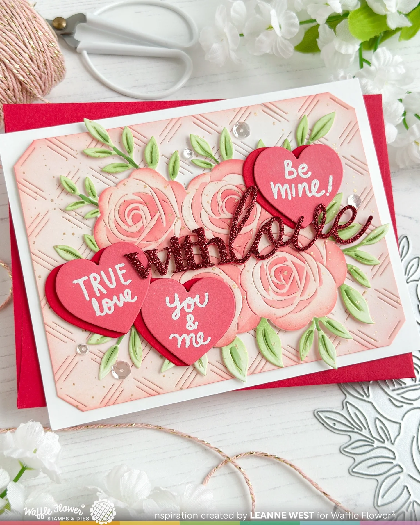 Waffle Flower - Shape of My Heart Stamp & Die Bundle