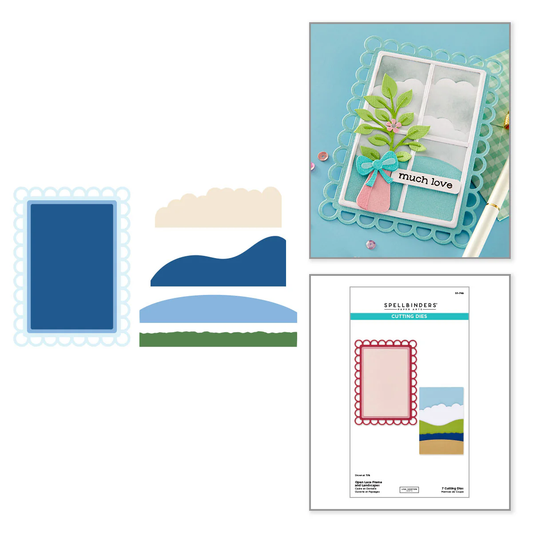 Spellbinders - Open Lace Frame and Landscapes Die Set