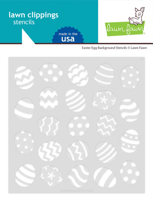 Lawn Fawn - Easter Egg Background Stencil Set