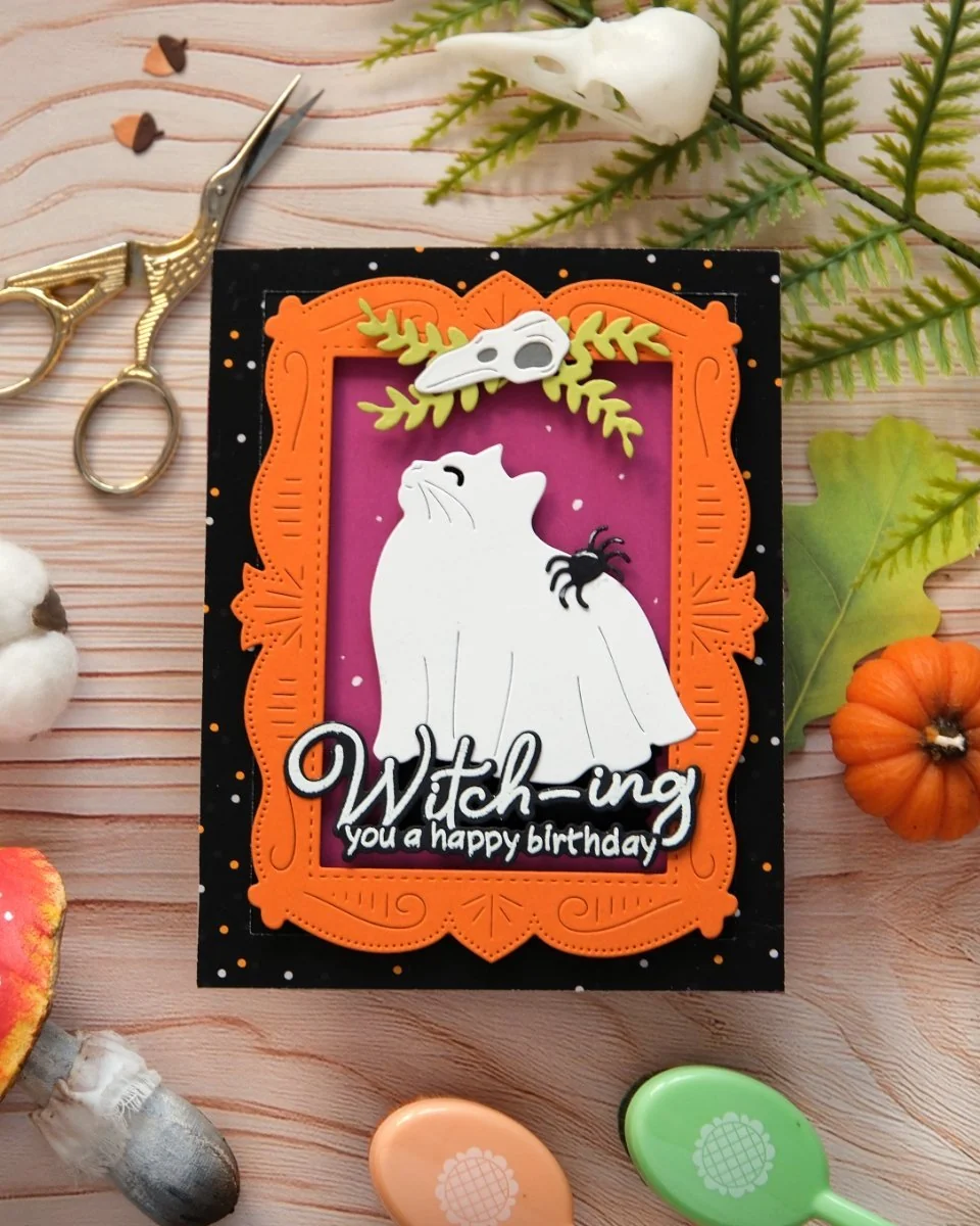 Waffle Flower - Happy Haunting Cat Die