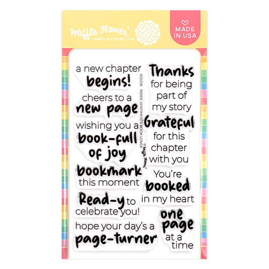 Waffle Flower - Inside Sentiments Book Lovers Stamp Set