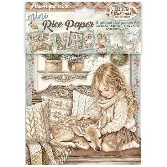 Stamperia - White Christmas - A6 Mini Rice Paper Pack