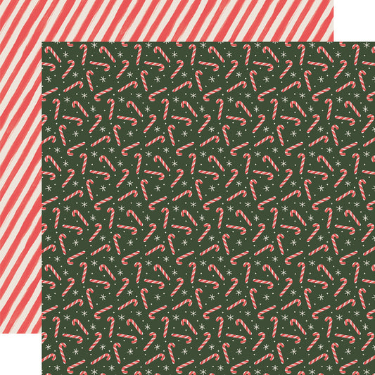 Simple Stories - Mistletoe & Holly - Cardstock: Peppermint Dreams