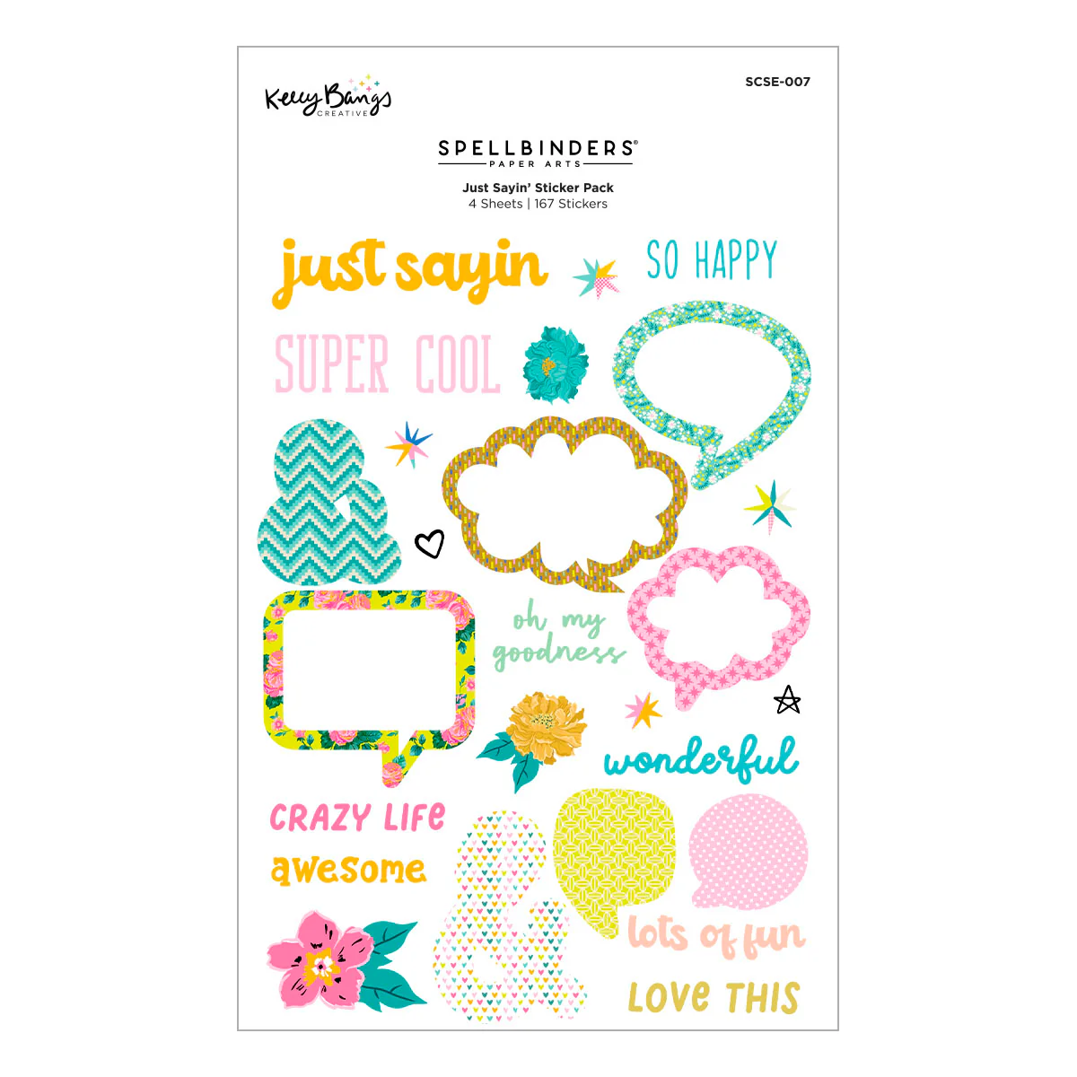 Spellbinders - Just Sayin' - Sticker Pack