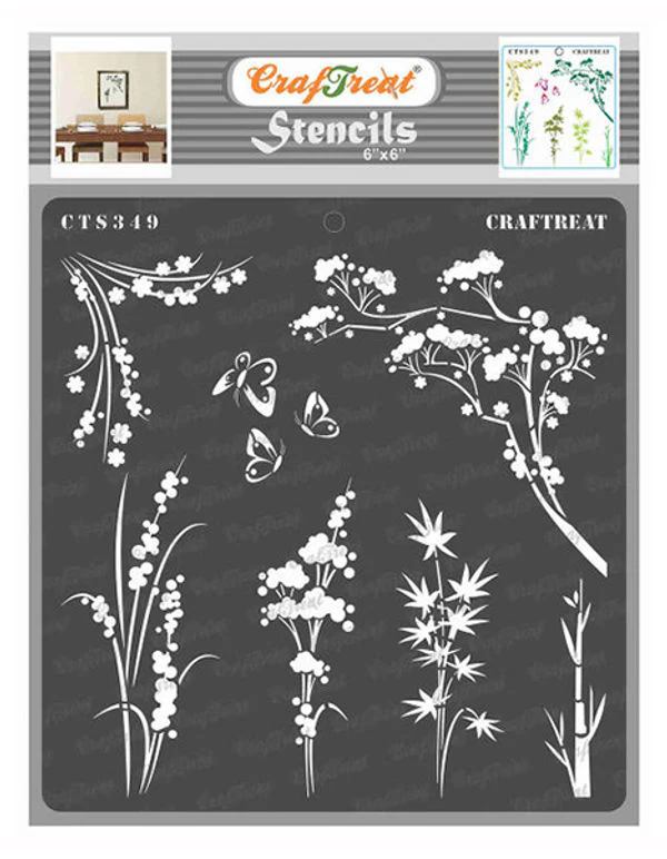 CrafTreat - Wild Flowers Stencil