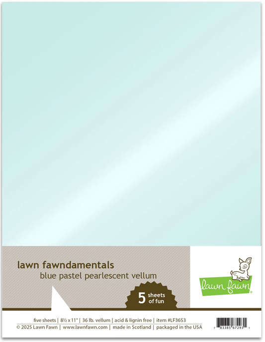 Lawn Fawn - Pearlescent Vellum - Blue Pastel