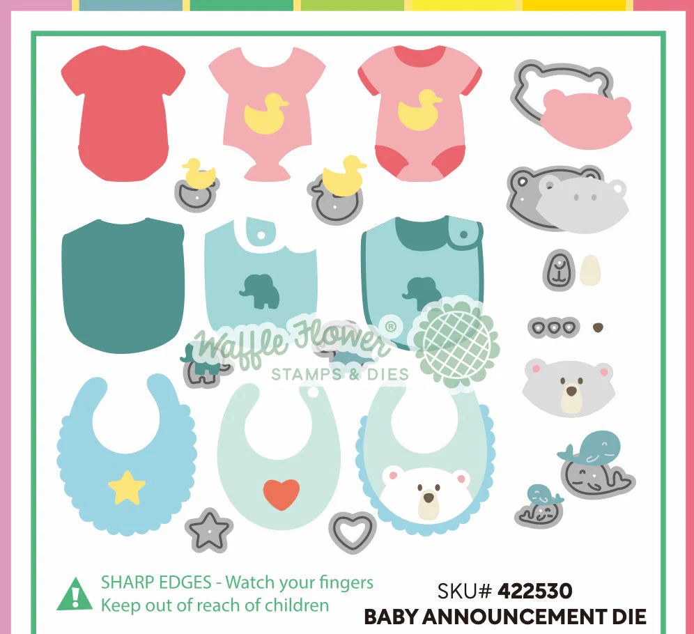 Waffle Flower - Baby Announcement Die Set
