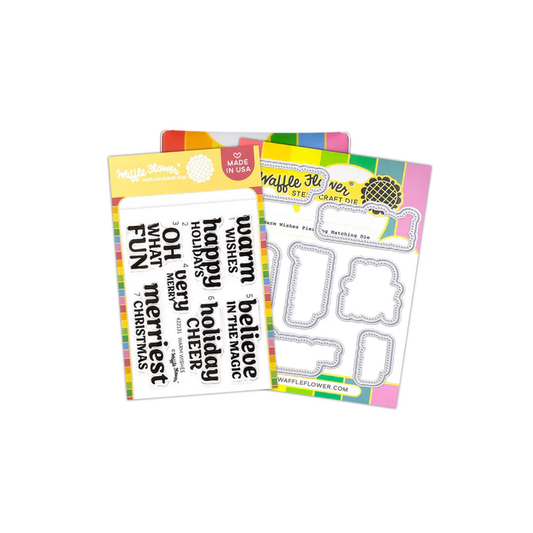 ***PRE-ORDER*** Waffle Flower - Warm Wishes Stamp & Die Bundle