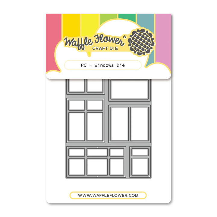 Waffle Flower - Postage Collage - Windows Die